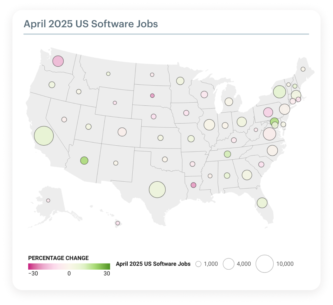 state map of software engineering job data