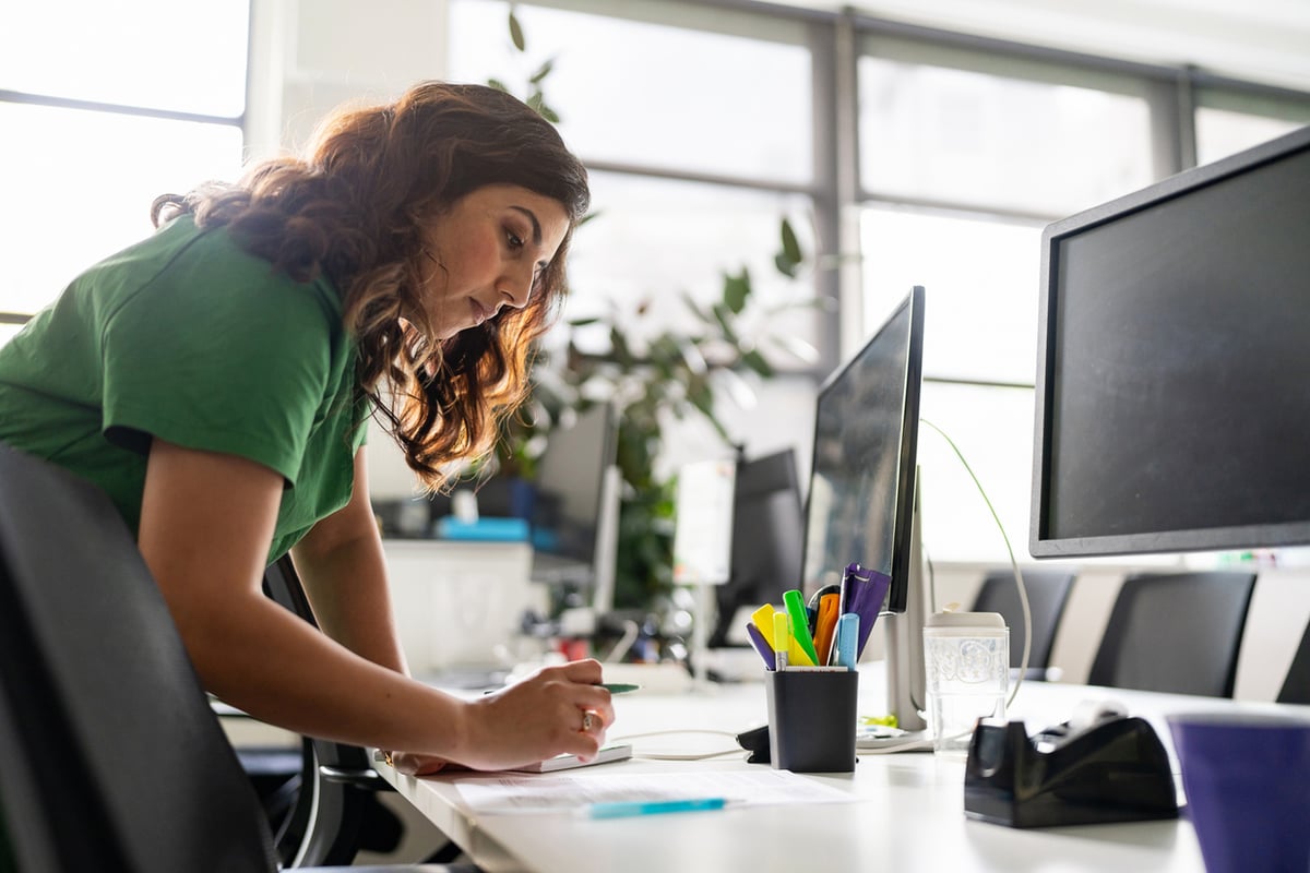 business professional working in the office