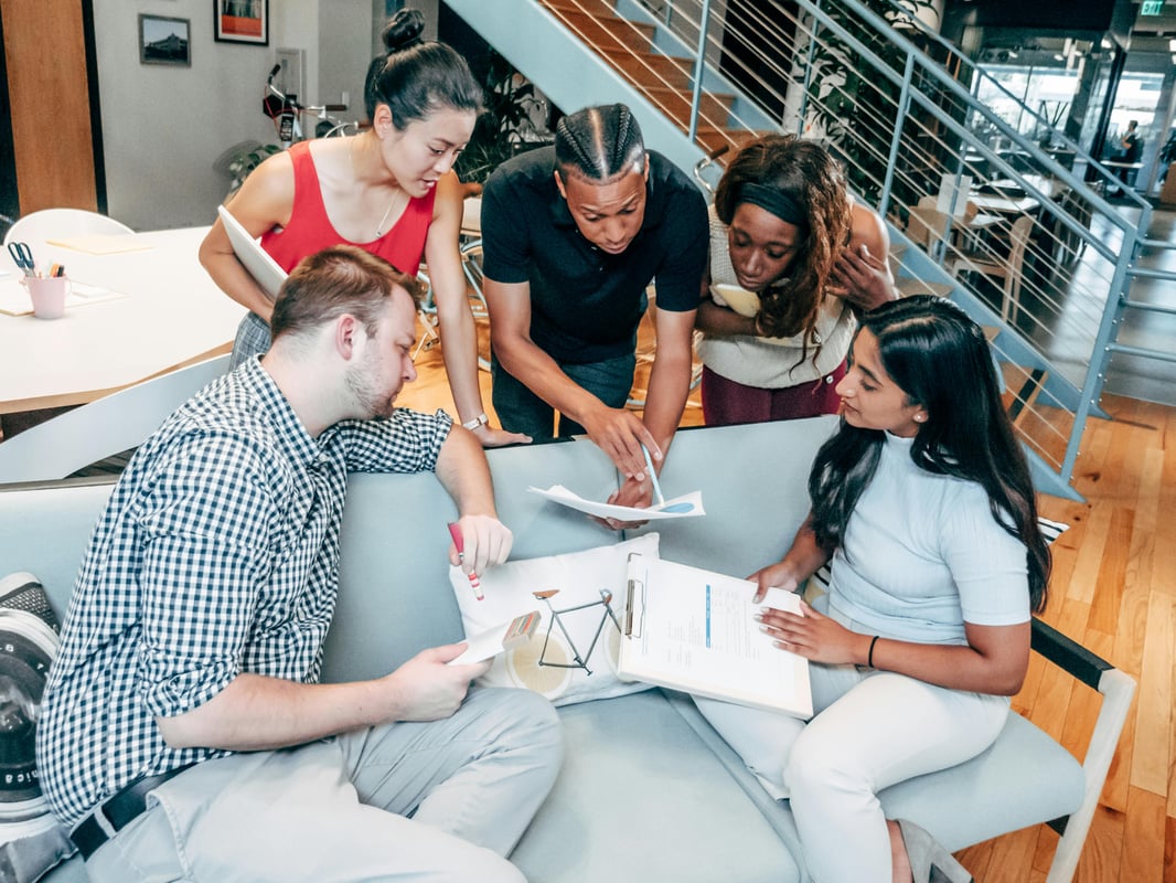 workplace group of employees