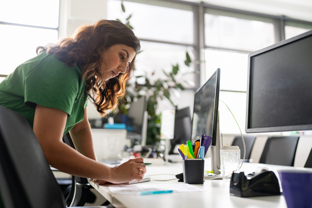 business professional working in the office
