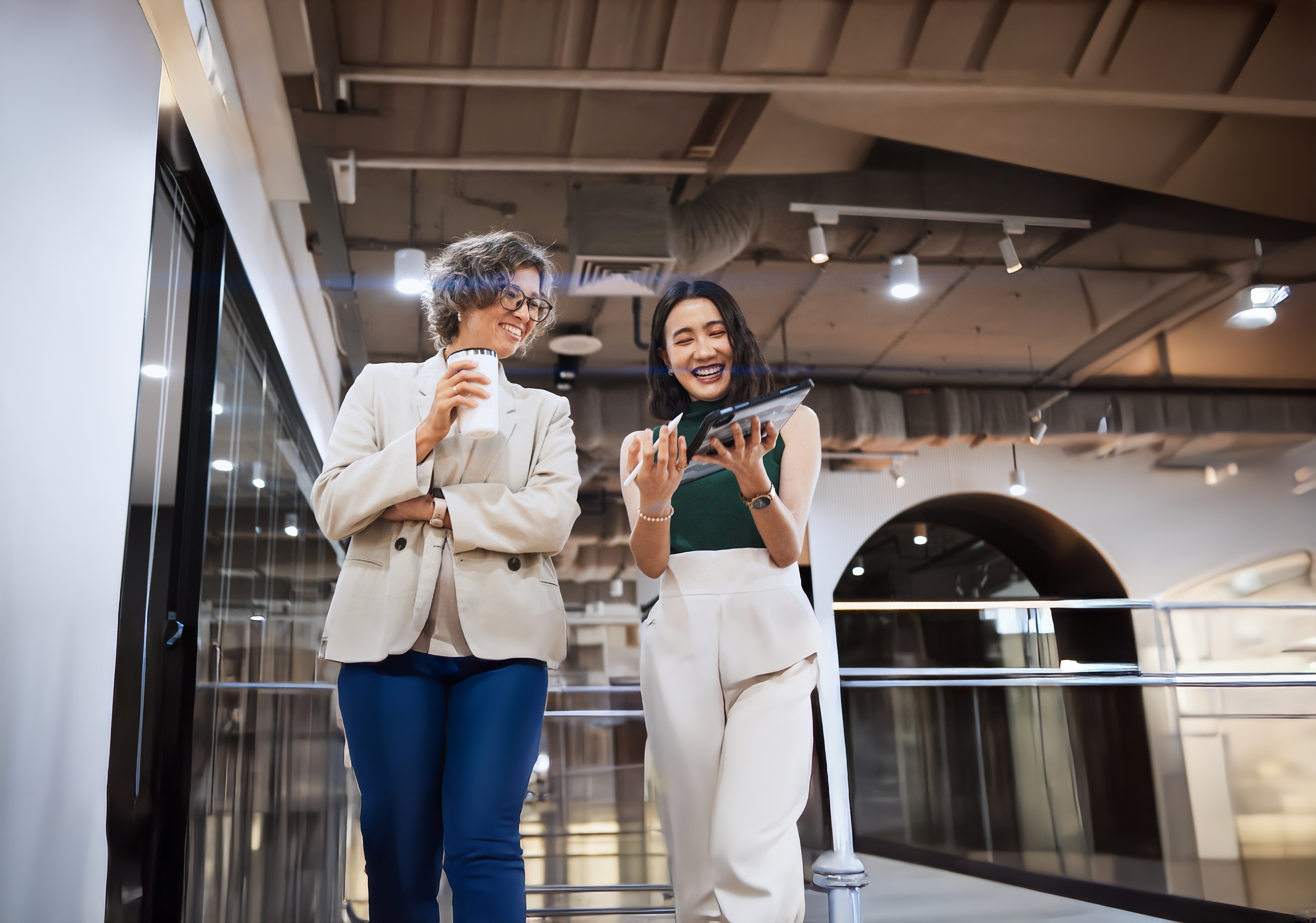 working women discussing management strategy