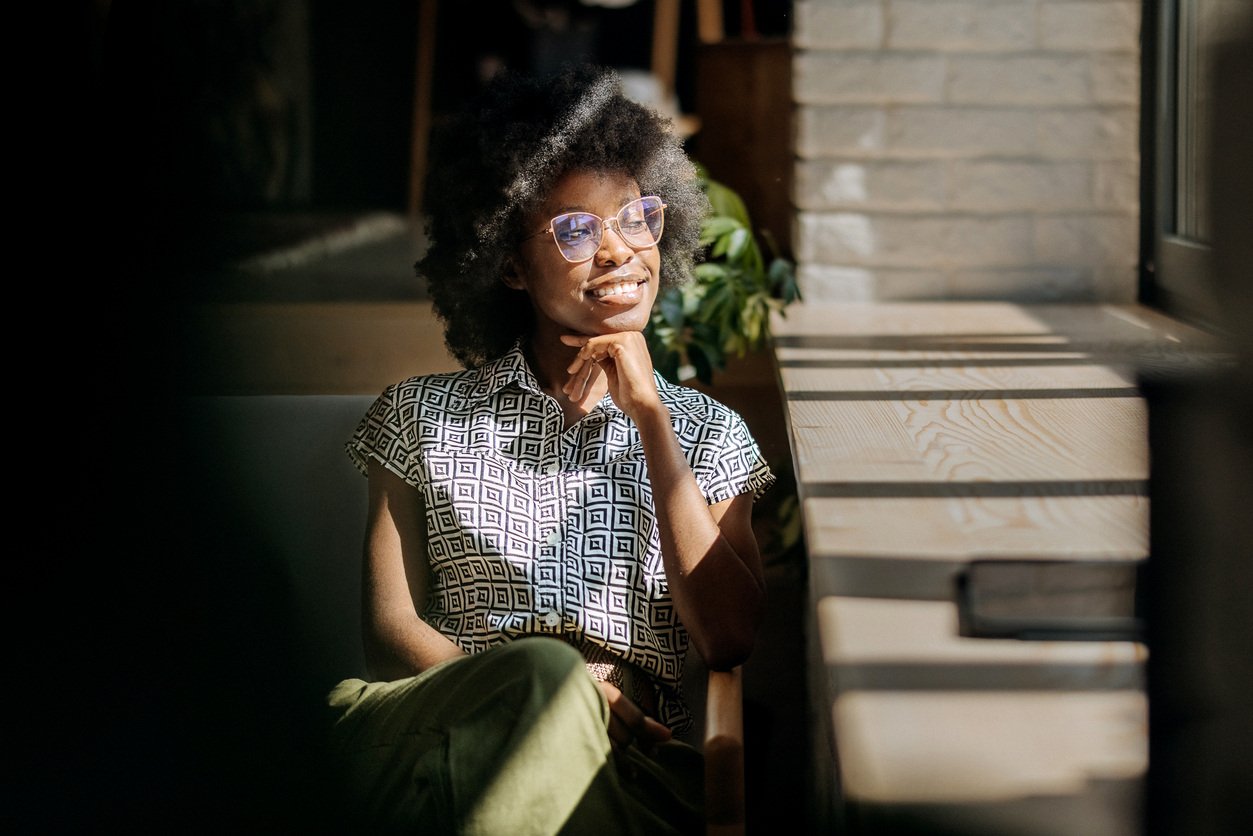 woman thinking about a great business idea