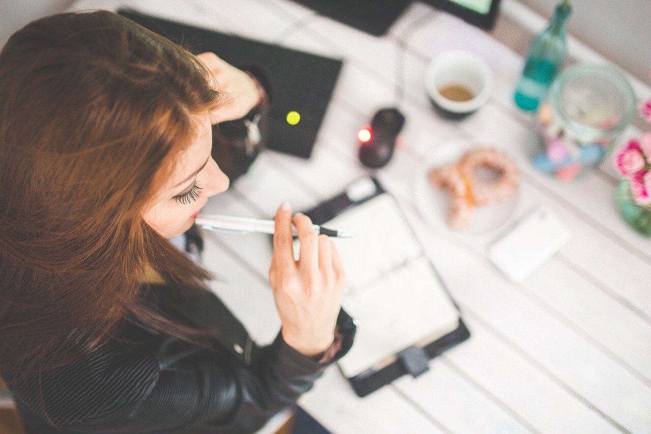 woman working